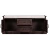 TREXM Storage Bench with 2 Drawers and 2 Cabinets, Shoe Bench with Removable Cushion for Living Room, Entryway (Espresso)