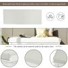 TREXM Rustic Storage Bench with 3 Drawers and 3 Rattan Baskets, Shoe Bench for Living Room, Entryway (White)