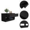 Willamette Rectangle 2-Shelf 2-Drawer Storage Bench Black Wengue